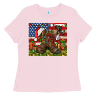 Army Veteran Boots Christmas Tumbler 4th Of July Ladies Tee | Teevron