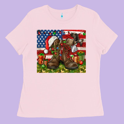 Army Veteran Boots Christmas Tumbler 4th Of July Ladies Tee Designed By Howdyjamesfarm