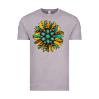 Vintage Zinc turquoise leopard sunflower Vintage Tee - Jasminsmagicworld