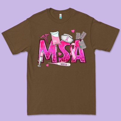 Breast Cancer Msa Medical Support Assistant Premium Tee Designed By Texasbilliewilder