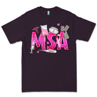 Plum breast cancer msa medical support assistant Premium Tee - texasbilliewilder