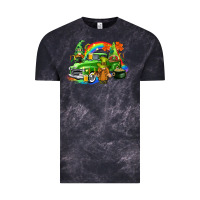 Cloud Black St. Patrick's Day truck with gnomies Vintage Tee - CowGirlArtShop