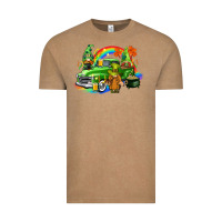 Vintage Coffee St. Patrick's Day truck with gnomies Vintage Tee - CowGirlArtShop