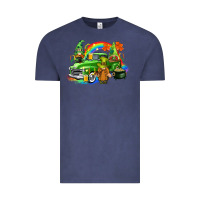Vintage Denim St. Patrick's Day truck with gnomies Vintage Tee - CowGirlArtShop