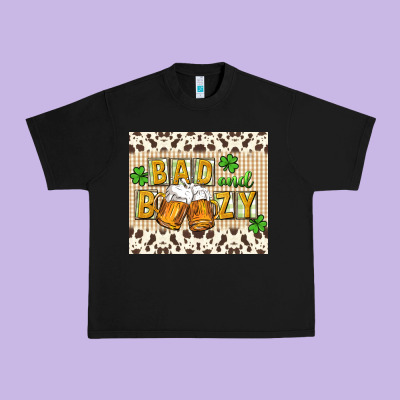 Bad And Boozy Urban Heavy Tee Designed By Cowgirlartshop
