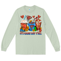 Matcha It's Game Day Y'all Basketball Coffee Cups Long Sleeve Tee - FaDigitalArtStudio