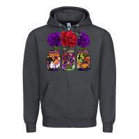 Smoke halloween jars rose Zipper Hoodie - BarkalooDesign