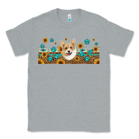 Heather Grey western corgi dog Classic Tee - Jasminsmagicworld