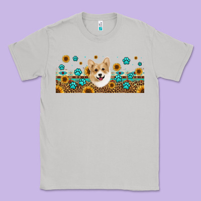 Western Corgi Dog Classic Tee Designed By Jasminsmagicworld
