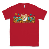 Red western corgi dog Classic Tee - Jasminsmagicworld