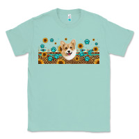 Seafoam western corgi dog Classic Tee - Jasminsmagicworld