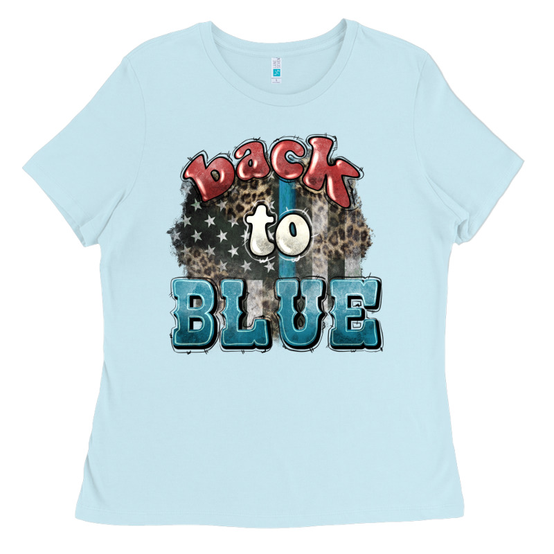 Back To Blue 4th Of July Ladies Tee by HowdyJamesFarm | Teevron