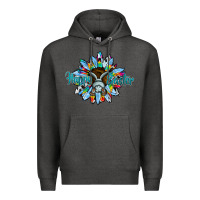 Charcoal Heather happy easter sunflower Premium Hoodie - CowhideDigitalArt
