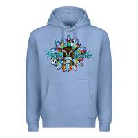 Colony Blue happy easter sunflower Premium Hoodie - CowhideDigitalArt