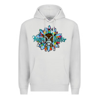 Dove Grey happy easter sunflower Premium Hoodie - CowhideDigitalArt