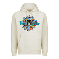 Oatmeal Heather happy easter sunflower Premium Hoodie - CowhideDigitalArt