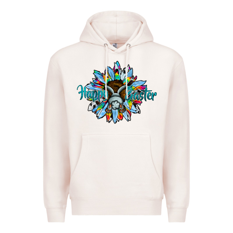 Happy Easter Sunflower Premium Hoodie by CowhideDigitalArt | Teevron