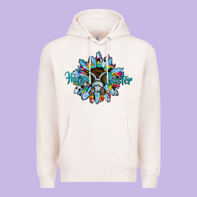 Happy Easter Sunflower Premium Hoodie Designed By Cowhidedigitalart