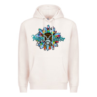 Pale Pink happy easter sunflower Premium Hoodie - CowhideDigitalArt