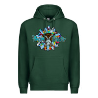 Sports Green happy easter sunflower Premium Hoodie - CowhideDigitalArt