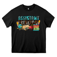 Black assistant principal Heavy Core Tee - NancyCooperArtShop