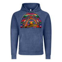Vintage Denim Mexico rainbow Vintage Hoodie - FaDigitalArtStudio