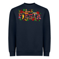 Navy fieasta with sombrero rose and pepper Heavyweight Sweatshirt - Artiststas