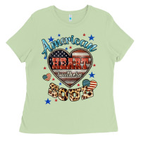 Matcha American heart southern soul Ladies Tee - HowdyJamesFarm