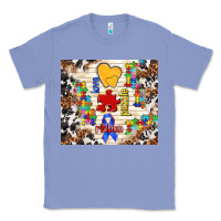 Colony Blue love puzzle ribbon Classic Tee - TumblerDesignByShophia