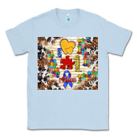 Dusty Blue love puzzle ribbon Classic Tee - TumblerDesignByShophia