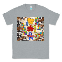 Heather Grey love puzzle ribbon Classic Tee - TumblerDesignByShophia
