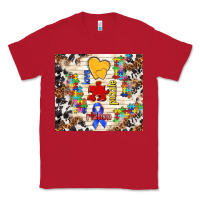 Red love puzzle ribbon Classic Tee - TumblerDesignByShophia