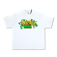 White lucky mini st patricks Urban Heavy Tee - HowdyJamesFarm