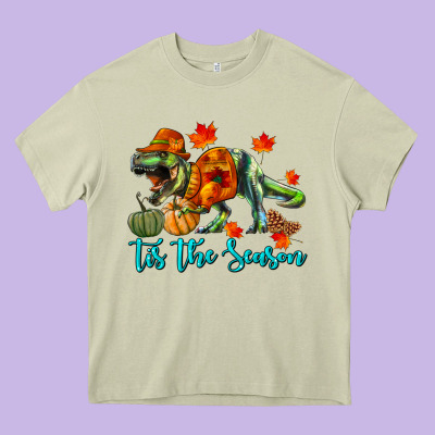 T- Rex Tis The Season Heavy Core Tee Designed By Ranaportraitstore