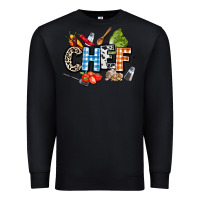 Black chef Premium Sweatshirt - AdoDesignShop