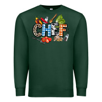 Sports Green chef Premium Sweatshirt - AdoDesignShop