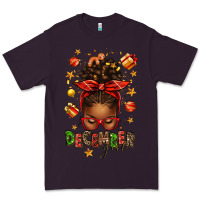 Plum december girl christmas afro messy bun Premium Tee - texasbilliewilder