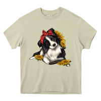 Mossy border collie with bandanna Heavy Core Tee - texasbilliewilder