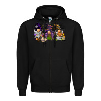 Black halloween gnomies Zipper Hoodie - BarkalooDesign