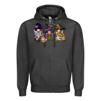 Charcoal Heather halloween gnomies Zipper Hoodie - BarkalooDesign