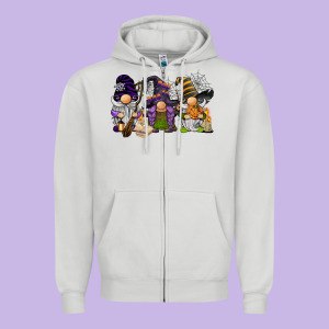 Halloween Gnomies Zipper Hoodie Designed By Barkaloodesign