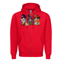 Red halloween gnomies Zipper Hoodie - BarkalooDesign