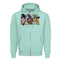 Seafoam halloween gnomies Zipper Hoodie - BarkalooDesign