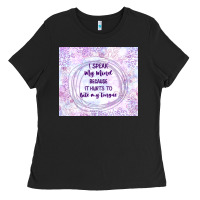Black it hurts to bite my tongue Ladies Tee - TumblerDesignByShophia