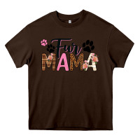 Chocolate Brown fur mama Heavy Core Tee - texasbilliewilder