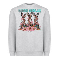Heather Grey happy easter bunny Heavyweight Sweatshirt - Artiststas