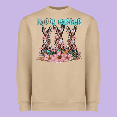 Happy Easter Bunny Heavyweight Sweatshirt Designed By Artiststas