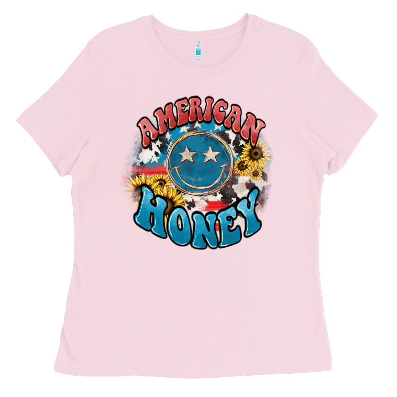American Honey Smiley Ladies Tee by HowdyJamesFarm | Teevron