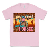 Bubblegum Pink just a girl who loves horses Classic Tee - TumblerDesignByShophia