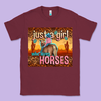 Just A Girl Who Loves Horses Classic Tee Designed By Tumblerdesignbyshophia